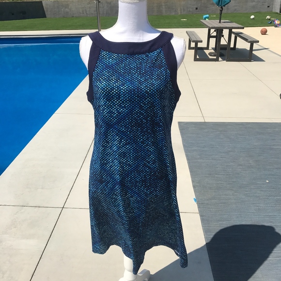 Women's Blue Polka Dot Dress - Picture 1 of 5